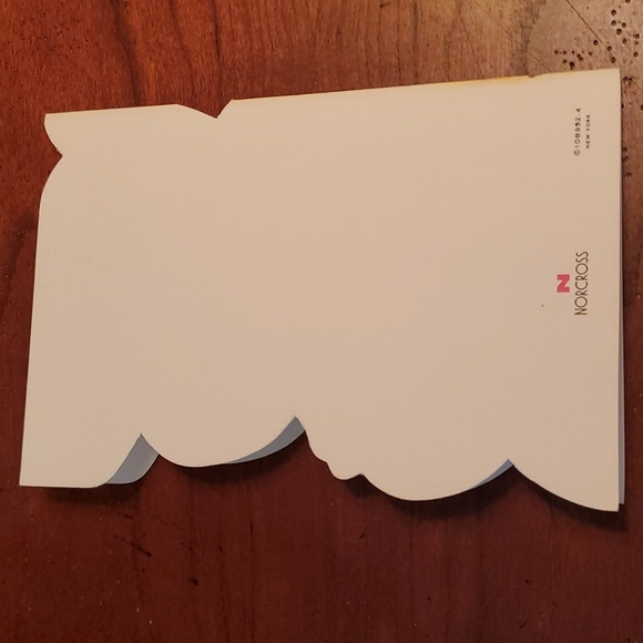 UNUSED, Vintage 1940s Norcross (Flocked) Birthday Card for Uncle - Picture 6 of 9